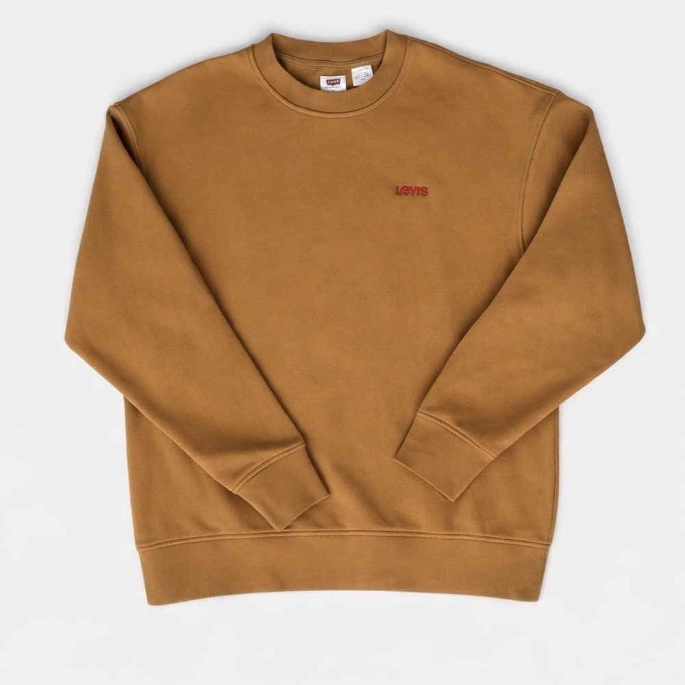Levi's Mustard Yellow Unisex Embroidered Logo Crewneck Sweatshirt XL